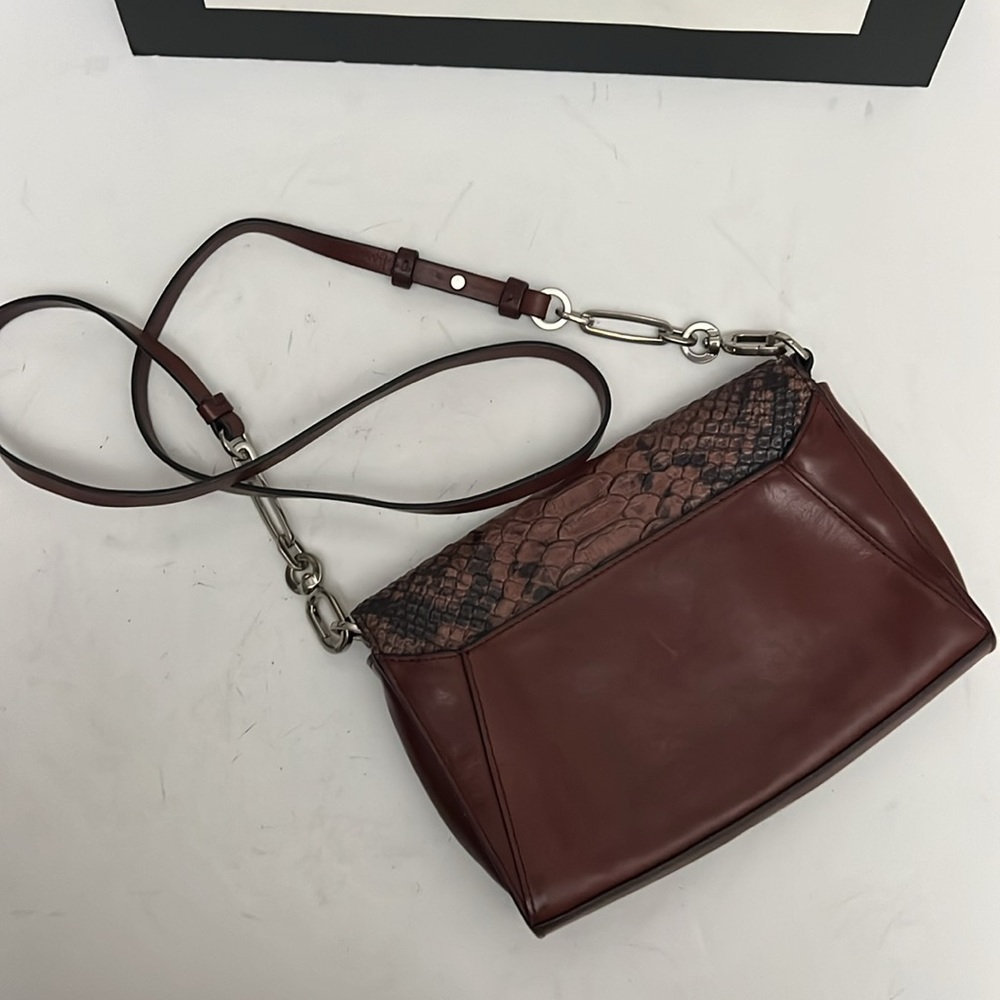 Coach Leather Crossbody Python Embossed Handbag - image 3